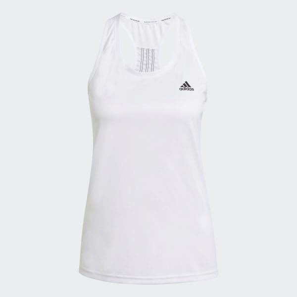 Branco Camisola de Alças Primeblue 3-Stripes Designed 2 Move 28836