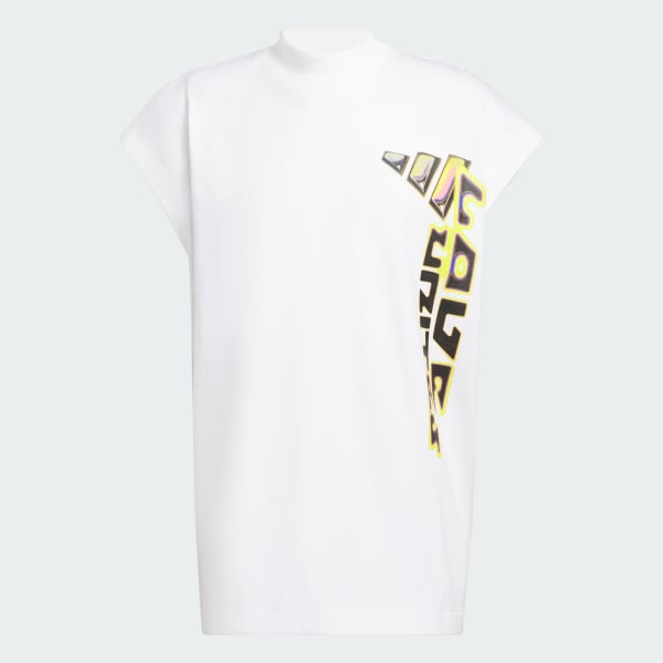 สีขาว เสื้อกล้ามทรงครอปพิมพ์ลาย Pride