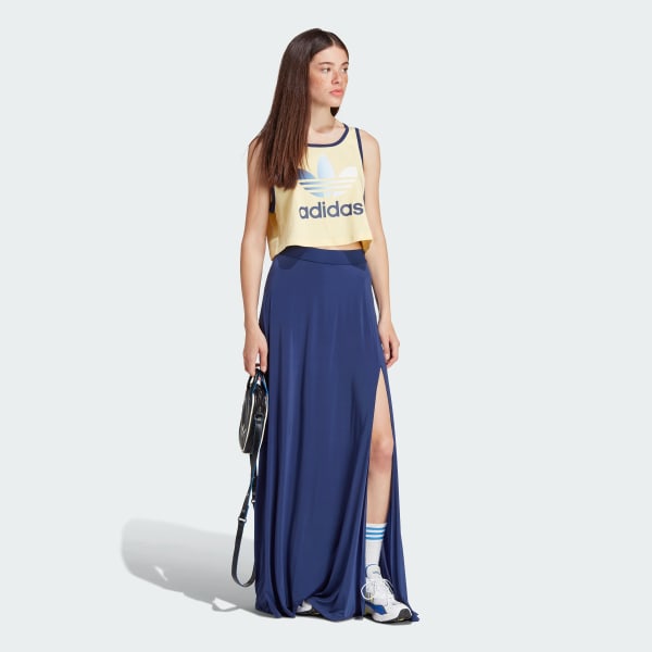 adidas Premium Originals Flowy Maxi Skirt Blue adidas Thailand