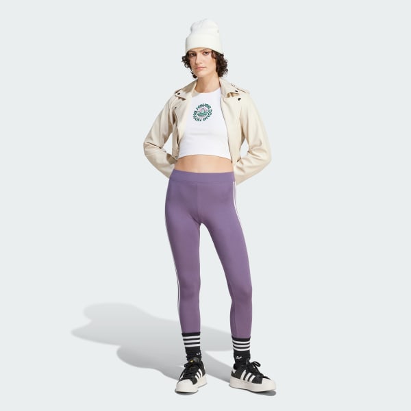 US adidas | Purple | Adicolor Leggings Women\'s Lifestyle 3-Stripes Classics adidas -