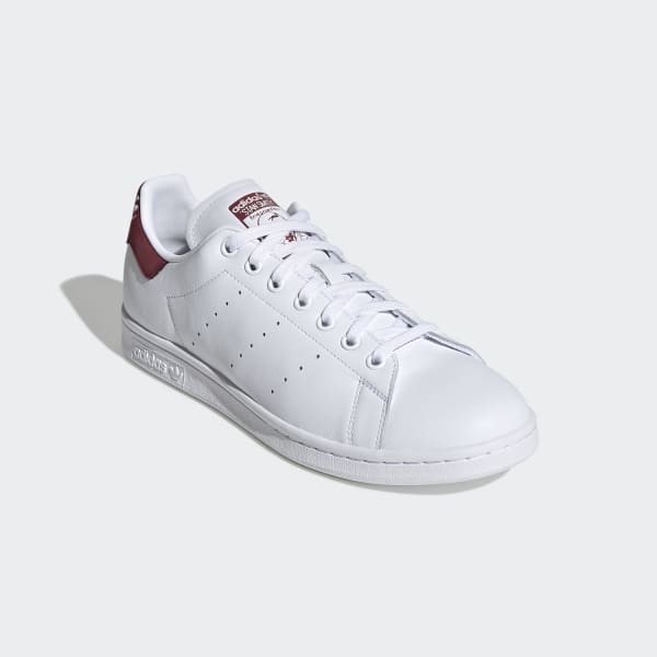 Stan Smith Cloud White and Burgundy Shoes | adidas US
