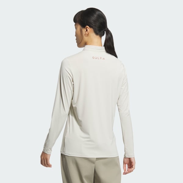 สีเบจ เสื้อโปโลแขนยาว AEROREADY