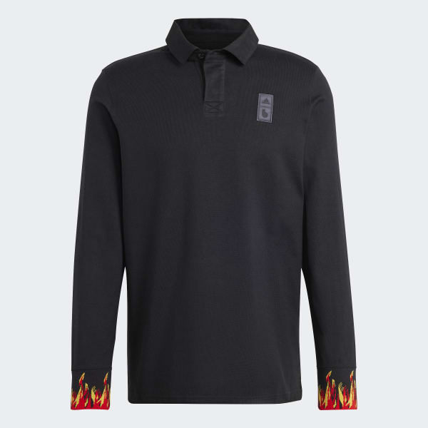 Svart Belgium Lifestyler Long Sleeve Polo Shirt DB736