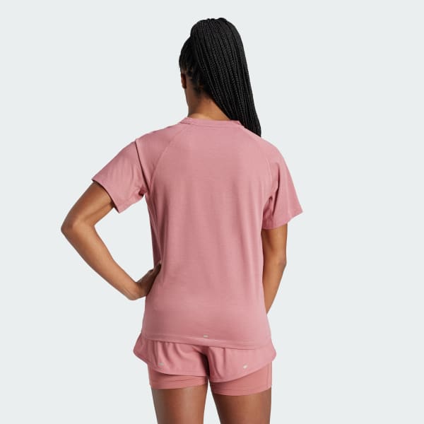 Rosa T-shirt Own the Run 3-Stripes