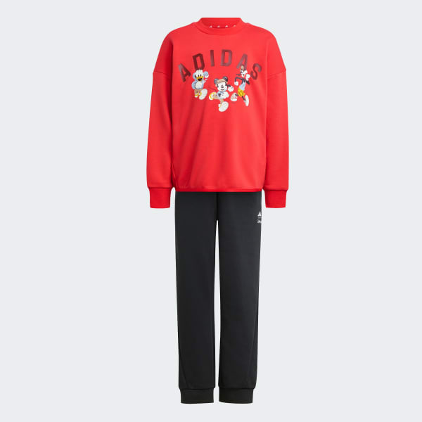 Rojo Conjunto  y pants adidas x Disney Mickey Mouse (Niños)