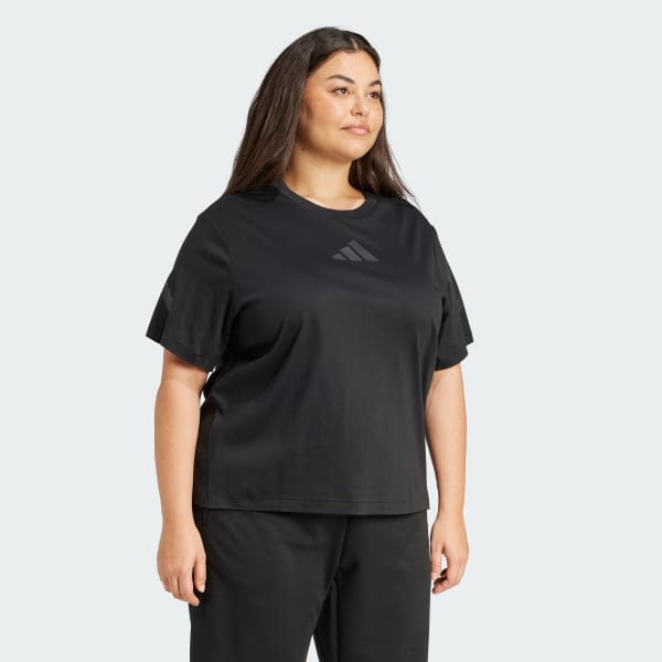 Μαύρο adidas Z.N.E. T-Shirt (Plus Size)