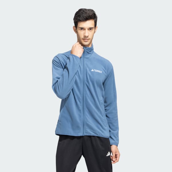 Blue Essentials Full Zip Fleece Track Jacket