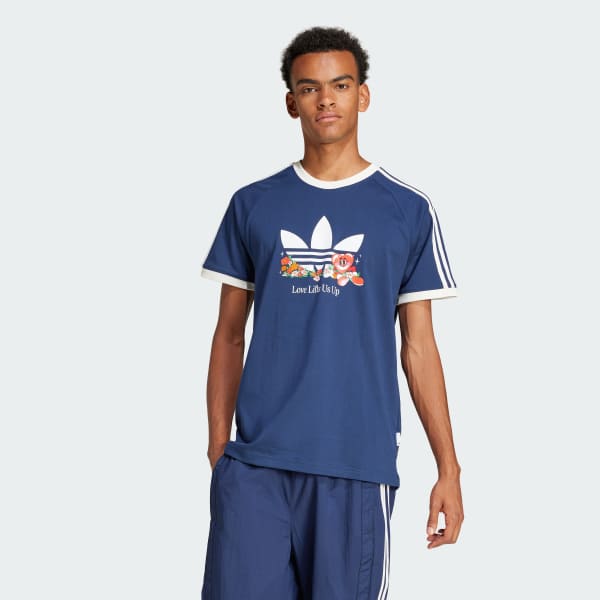 สีน้ำเงิน เสื้อยืด adidas Originals