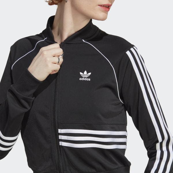 Adidas crop top jacket store