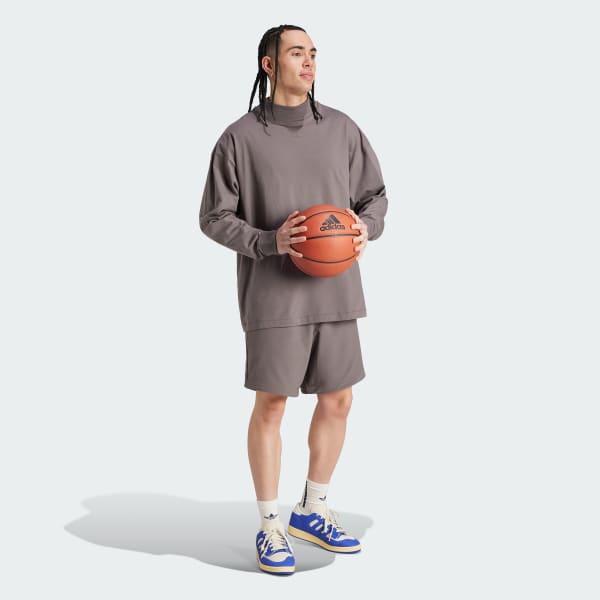 Brązowy Basketball Long Sleeve Tee (Gender Neutral)
