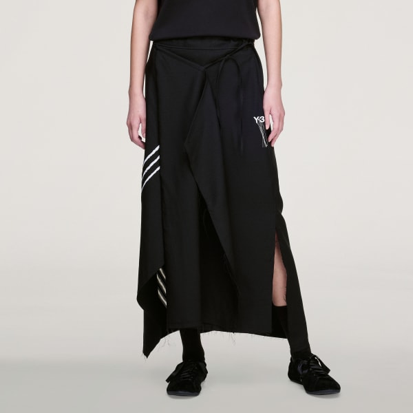 Sort Y-3 SPORT UNIFORM RAW CUT 3 STRIPES NEDERDEL