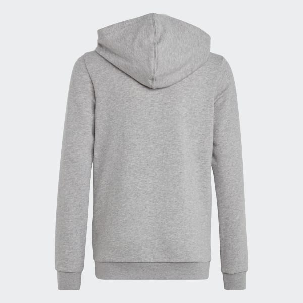 Grey Essentials Two-Colored Big Logo Cotton Hoodie