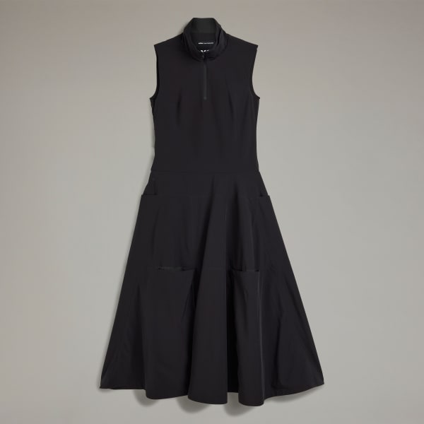 Black Y-3 Vented Dress