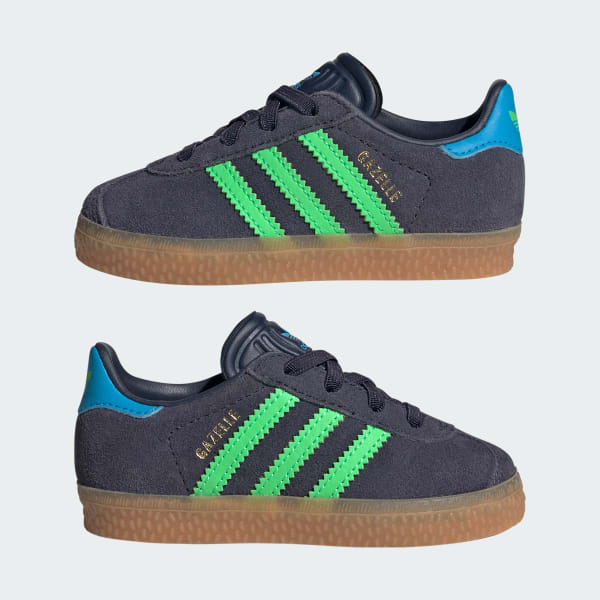 adidas Gazelle Comfort Closure Elastic Laces Shoes Kids - Blue