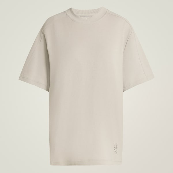 สีเทา เสื้อยืดลายโลโก้ adidas by Stella McCartney