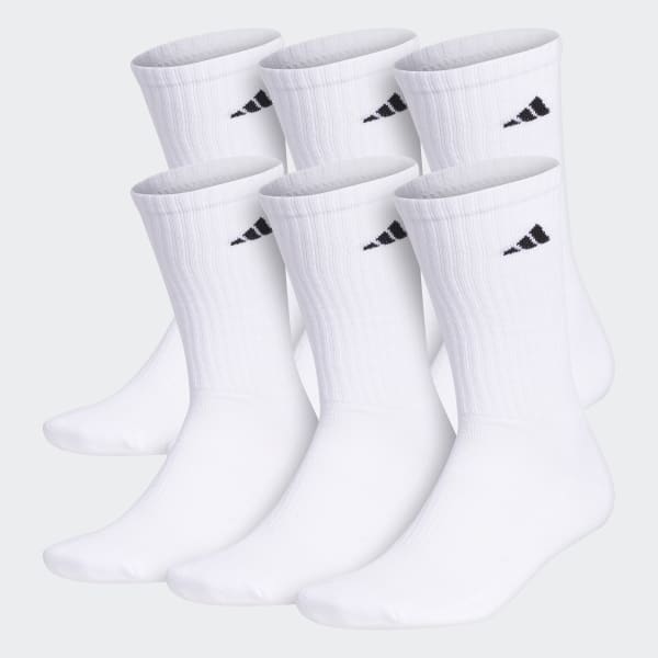 sentido Celda de poder rompecabezas Athletic Cushioned Crew 6 Pairs - White | 101639 | adidas US