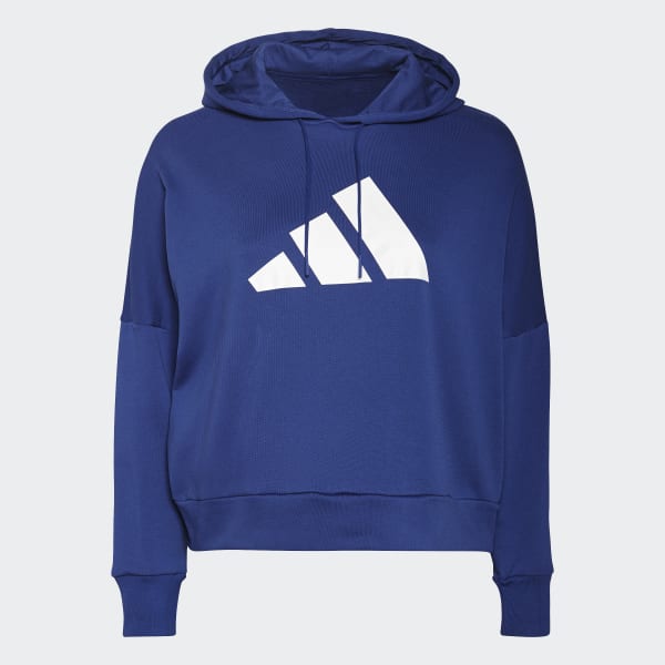Blue adidas Sportswear Future Icons Hoodie (Plus Size) EMI53