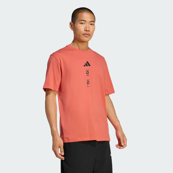 Rot Team D T-Shirt mit Grafik