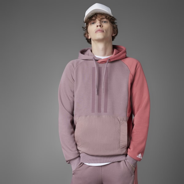 Purple Colorblock French Terry Hoodie BVS50