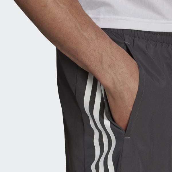 Grey Own The Run 3-Stripes Shorts 25283