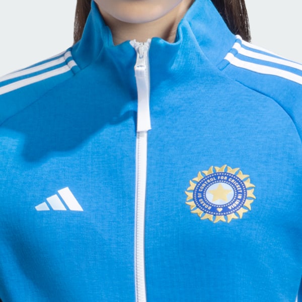 adidas India Cricket Anthem Jacket Women Blue adidas India