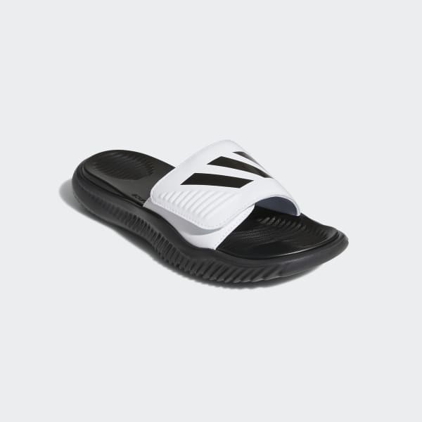 White Alphabounce Basketball Slides