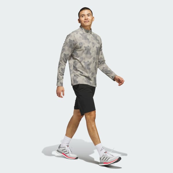 Beige Go-To Printed Quarter-Zip Pullover