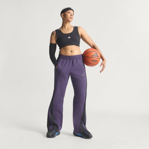 Purple ADIDAS FLEECE SWEATPANTS