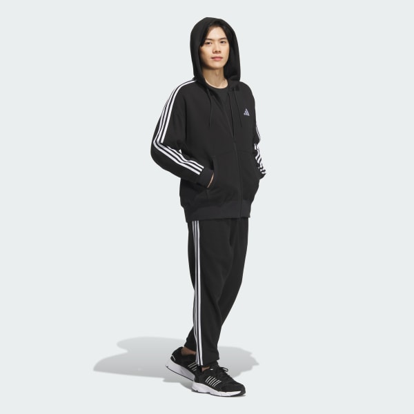 Black 에센셜+ 루즈 핏 3S 프렌치 테리 풀집 후디