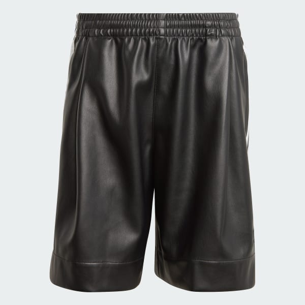 Preto Shorts Tecido Sintético Adicolor Três Listras