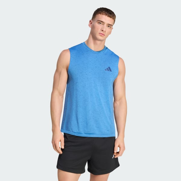 Blue WORKOUT ESSENTIALS SEAMLESS SLEEVELESS T T-Shirt