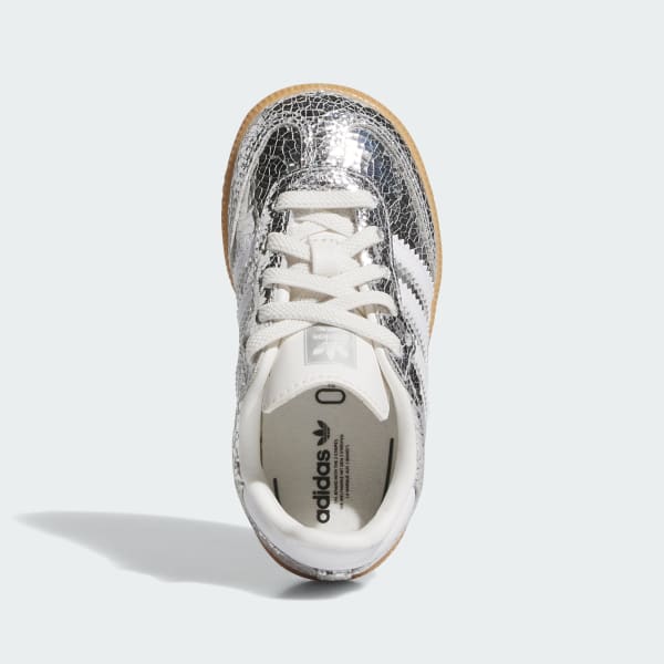 Plateado Zapatillas Samba OG Pasadores Elásticos Niños