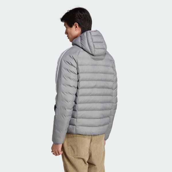 Grey Padded Hooded Puffer Jacket