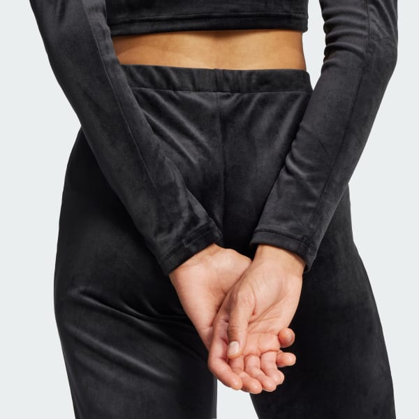 Adidas trefoil velvet leggings hotsell