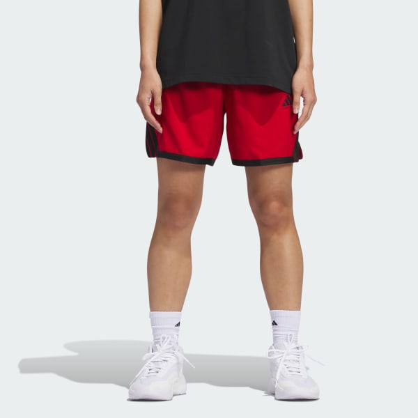 Red adidas basketball shorts hotsell