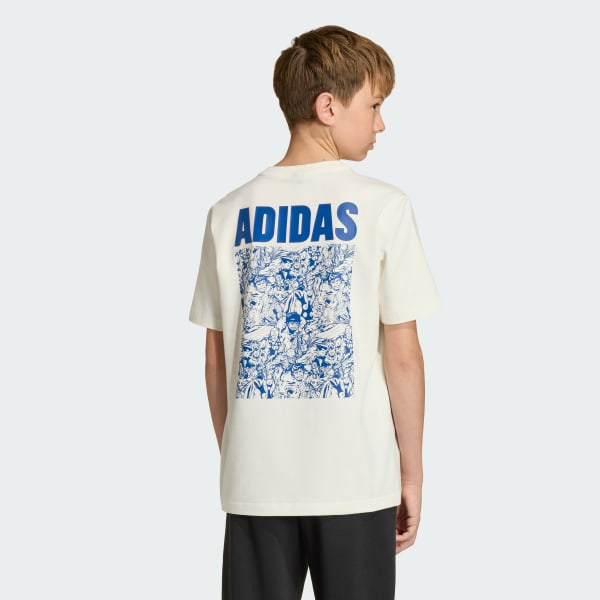 สีขาว เสื้อยืดพิมพ์ลาย ADIDAS MARVEL AVENGERS