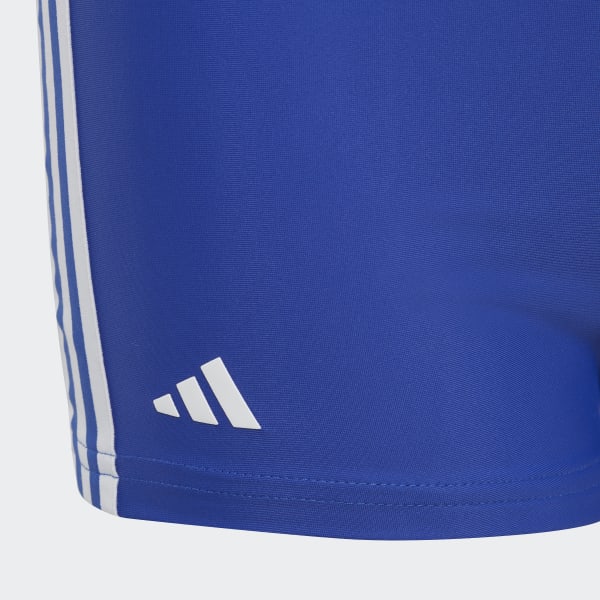 Blau Classic 3-Streifen Boxer-Badehose