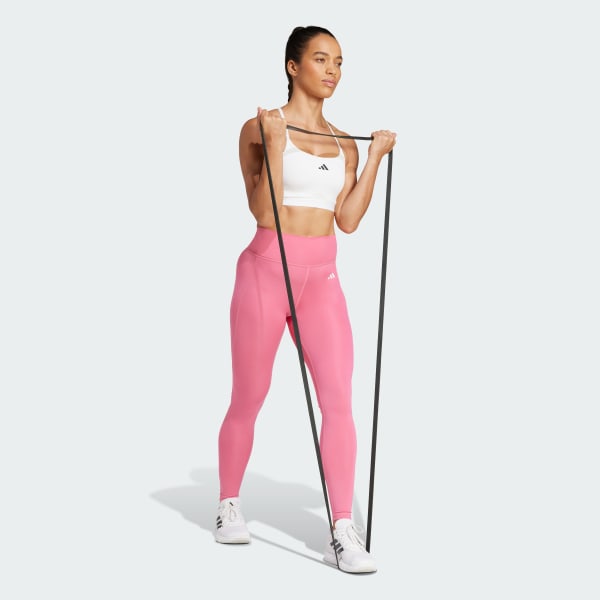 Rosado Calzas Largas Optime Essentials Bolsillo Oculto