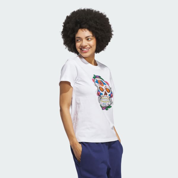 Blanco PLAYERA GRÁFICO SUGAR SKULL