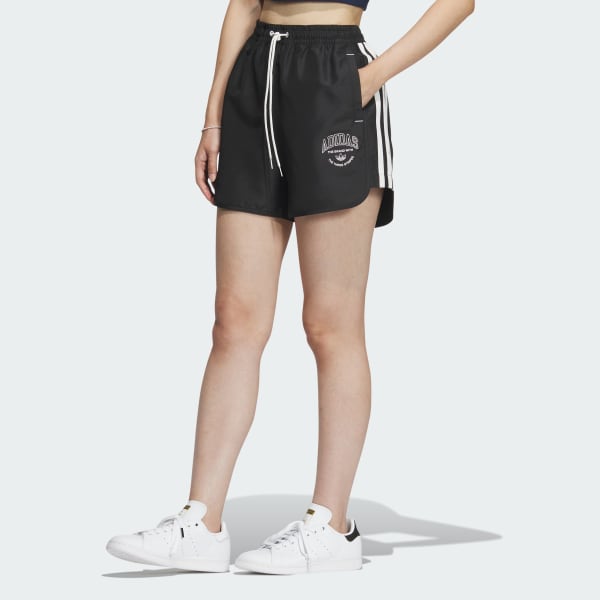Black Logo Twist Light Woven Shorts