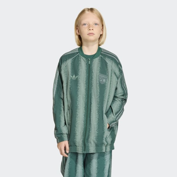 ADIDAS MINECRAFT SST LOOSE TRACK TOP - Green | Free Shipping with
