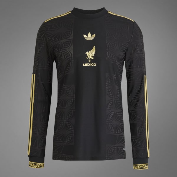 adidas Mexico Gold Long Sleeve Jersey - Black | adidas