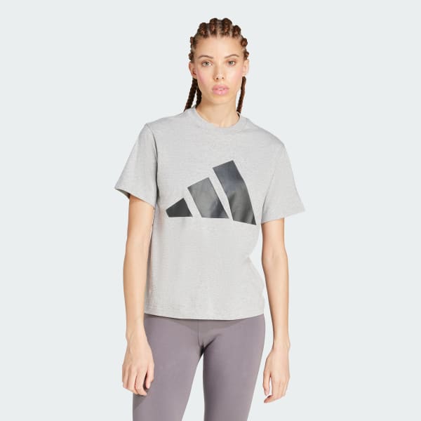 Grey Essentials Big Logo Cotton Tee