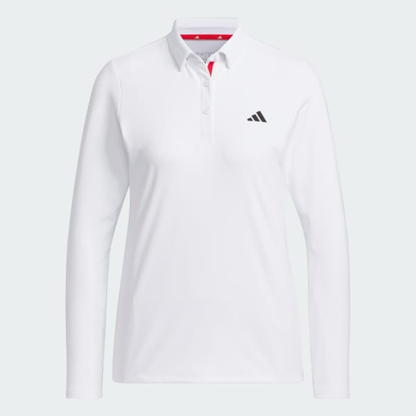 White Long Sleeve Polo Shirt