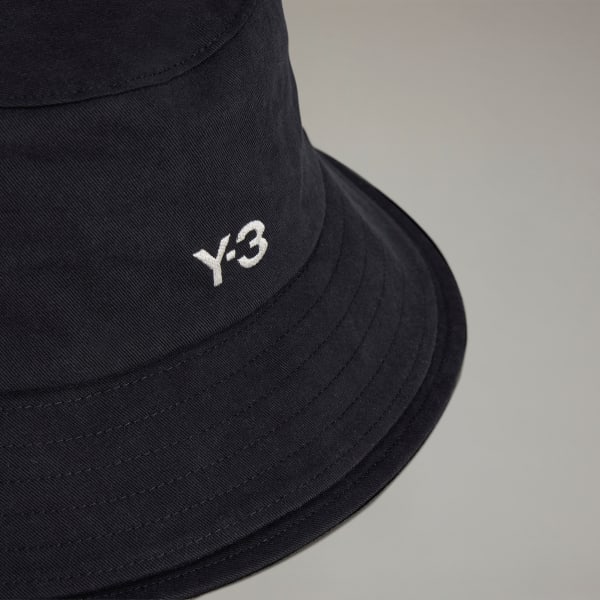 Black Y-3 3-Stripes Bucket Hat