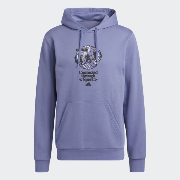Purple adidas Connected Through Sport Graphic Hoodie
