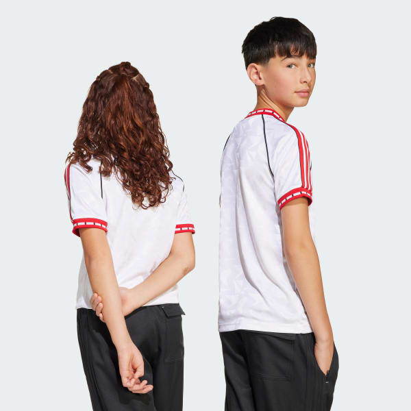 biela Dres Manchester United '91 Away Kids