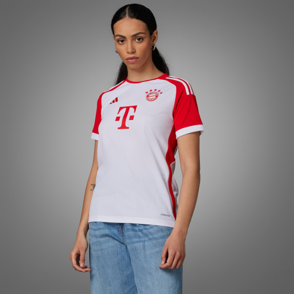 สีขาว เสื้อฟุตบอลชุดเหย้า FC Bayern 23/24