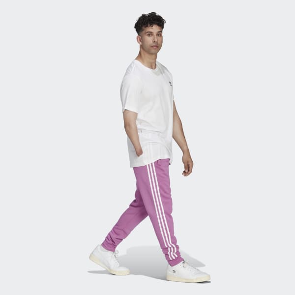 Fioletowy Adicolor Classics 3-Stripes Pants 14244