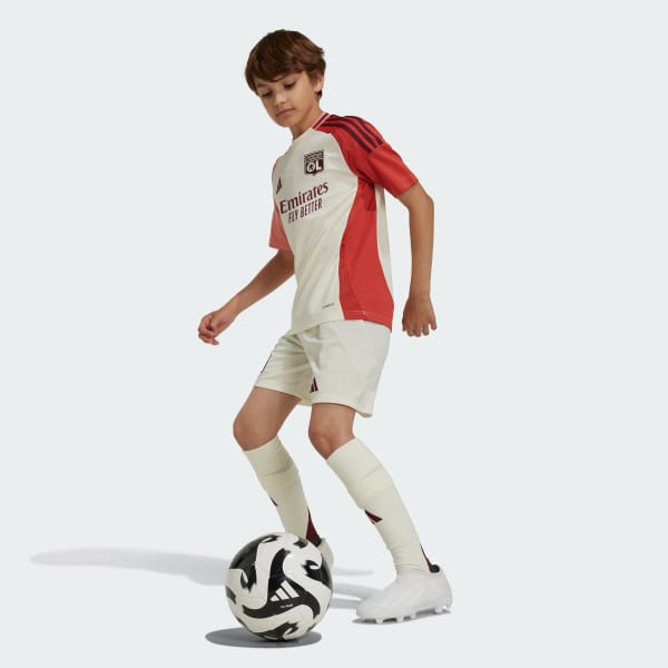 Branco Camisola do Terceiro Equipamento 24/25 do Olympique Lyonnais – Criança
